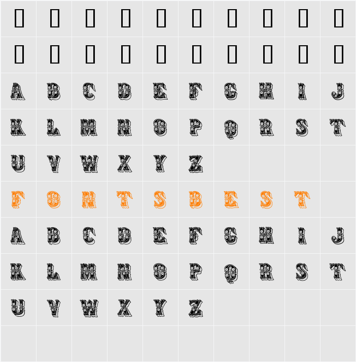 Azteak Character Map