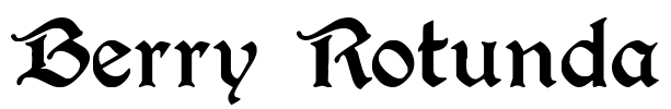 Berry Rotunda Font Image