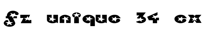 FZ UNIQUE 34 EX Font Image