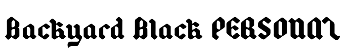 Backyard Black PERSONAL