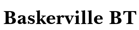 Baskerville BT Font Image
