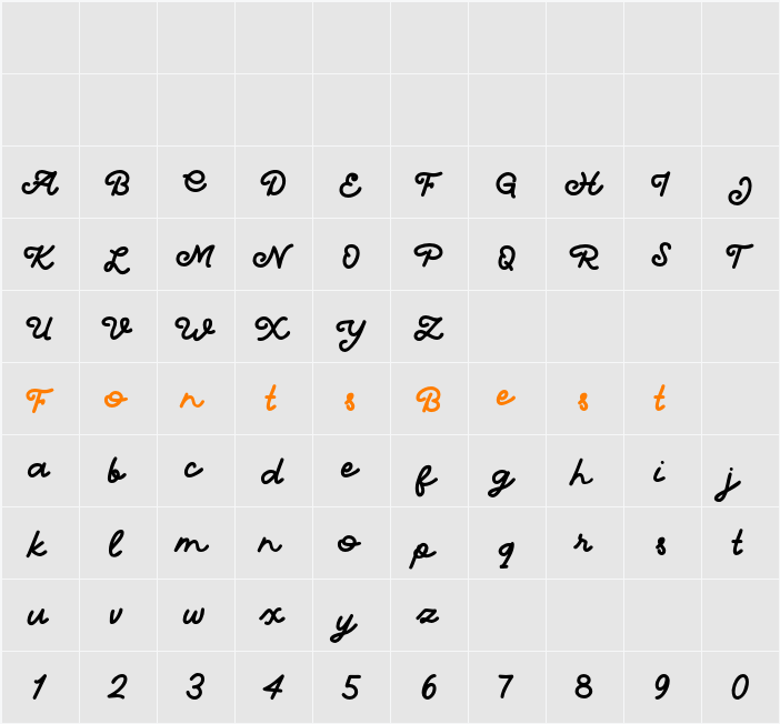 Anthello Character Map