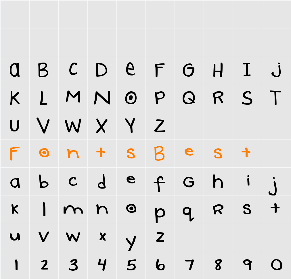 DJB Uncertain Tense Character Map