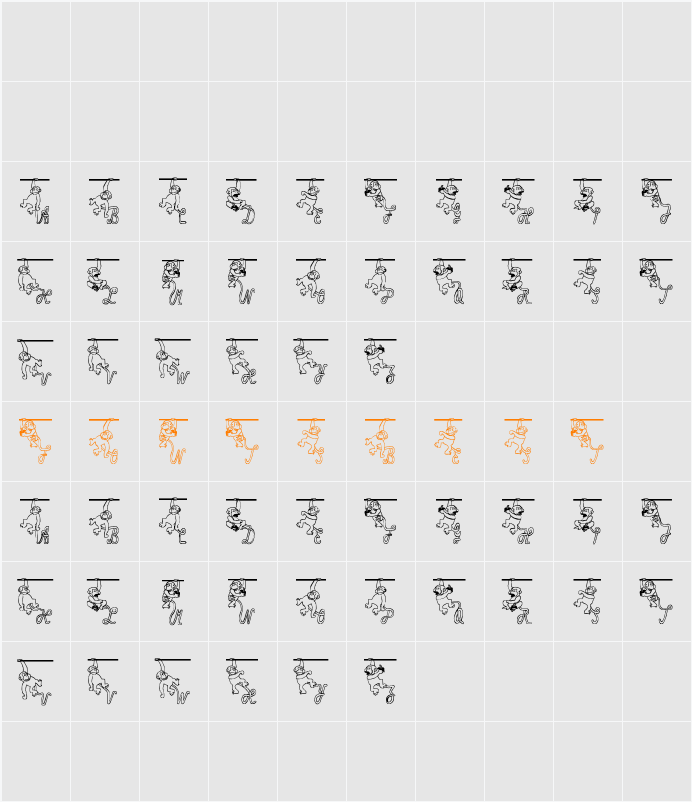 Affenschaukel Character Map