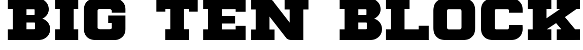 Big Ten Block Font Image