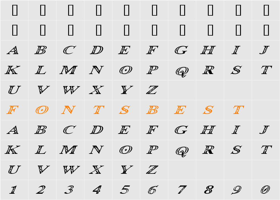 JI-Jingko Character Map