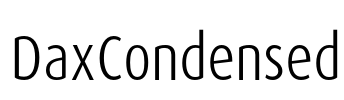 DaxCondensed Font Image