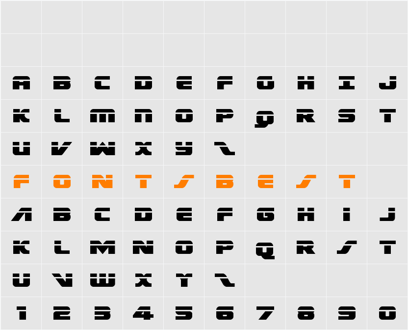 Federal Escort Laser Character Map