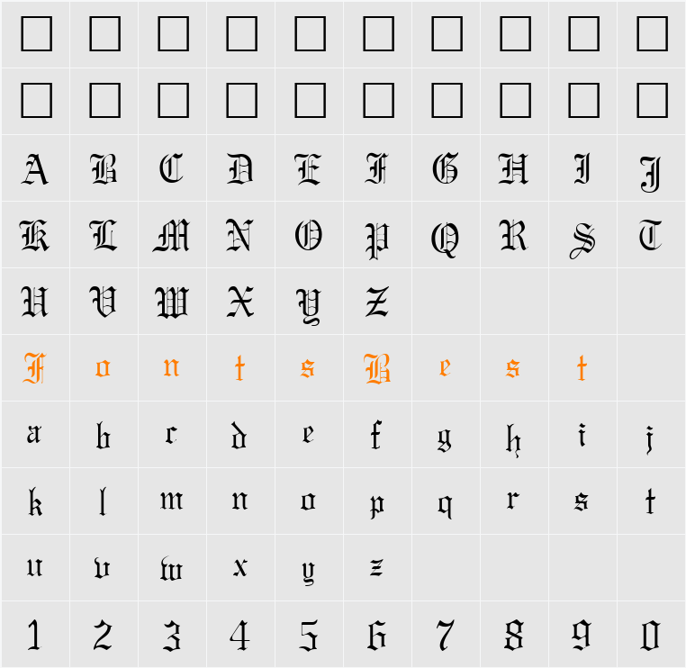 Monastery Character Map