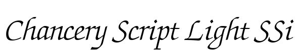 Chancery Script Light SSi Font Image