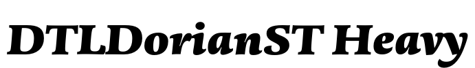 DTLDorianST Heavy Font Image