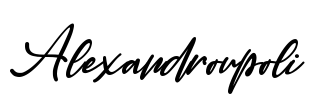 Alexandroupoli Font Image