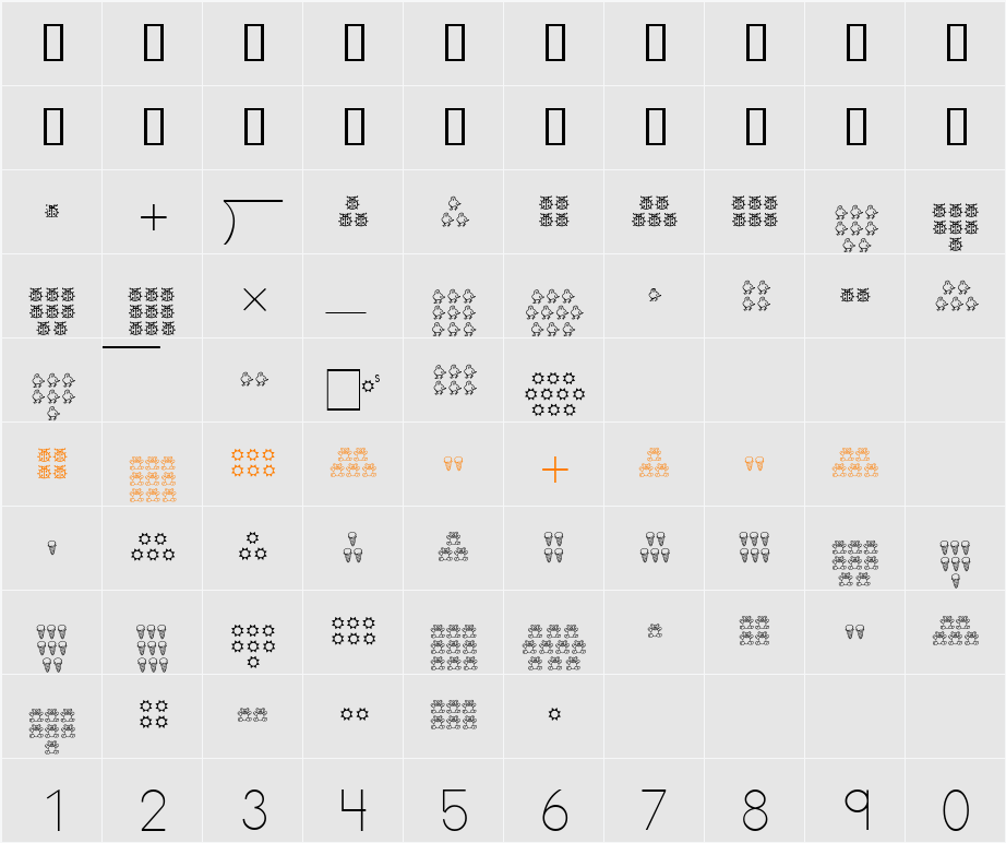 AbcMath Character Map