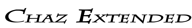 Chaz Extended Font Image