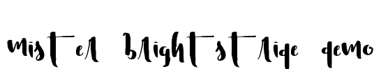 Mister Brightstride Demo Font Image