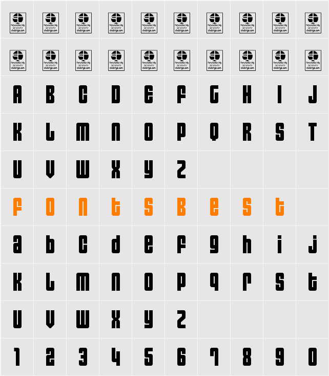 Asectica Simple Demo Character Map