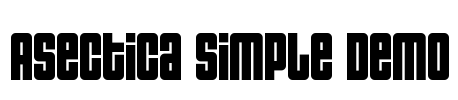 Asectica Simple Demo Font Image