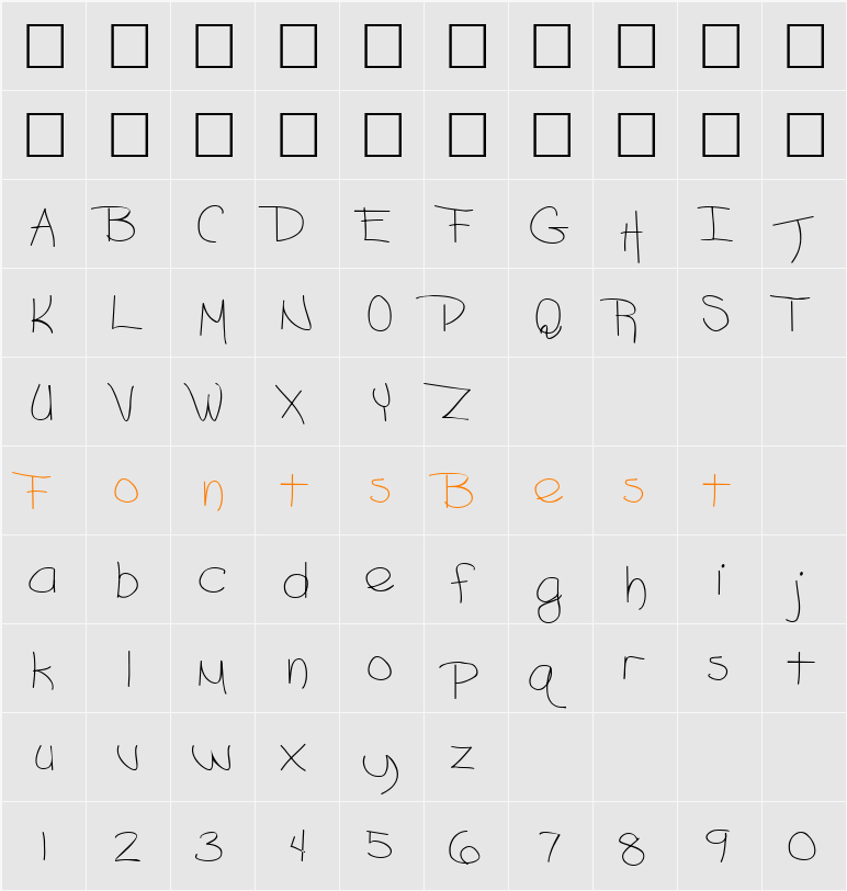Mirakel Character Map