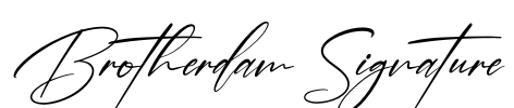 Brotherdam Signature Font Image