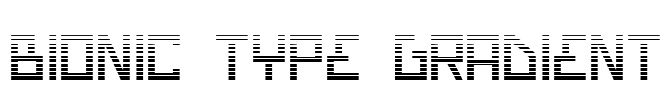 Bionic Type Gradient Font Image
