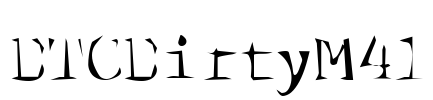 DTCDirtyM41 Font Image