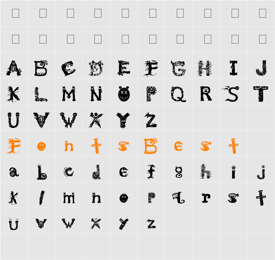 Monstrous Zosimus Character Map