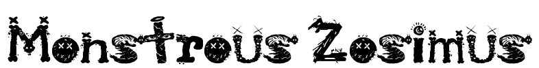Monstrous Zosimus Font Image