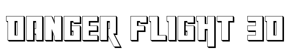 Danger Flight 3D Font Image