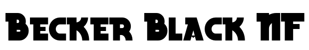 Becker Black NF Font Image