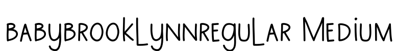 babybrooklynnregular Medium Font Image