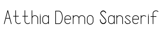 Atthia Demo Sanserif Font Image