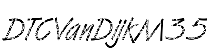 DTCVanDijkM35 Font Image
