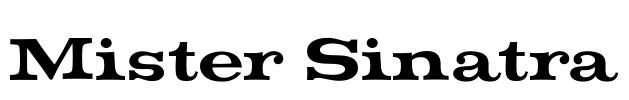 Mister Sinatra Font Image