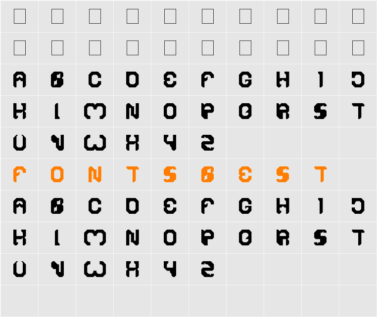BIZZARE Character Map