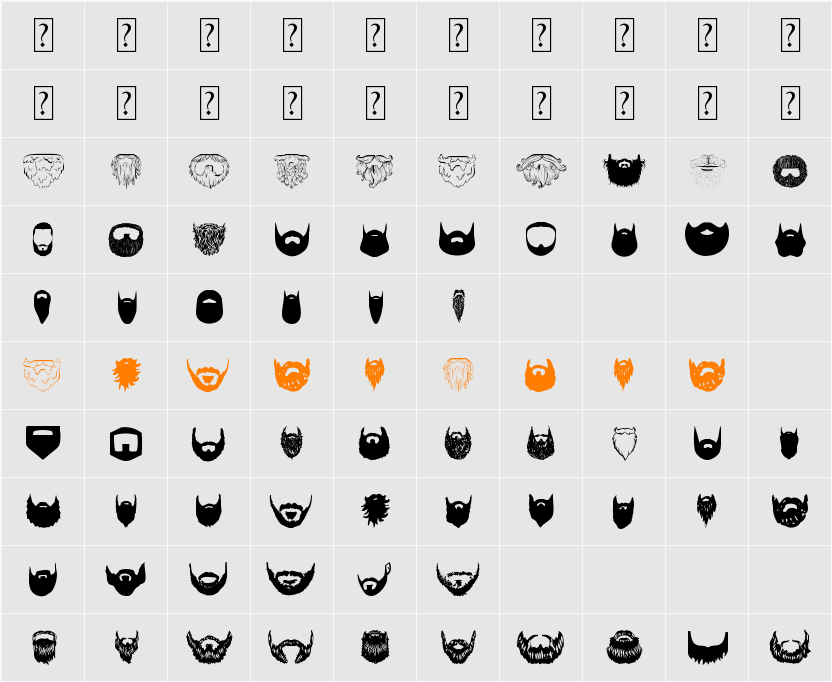 Beard Character Map