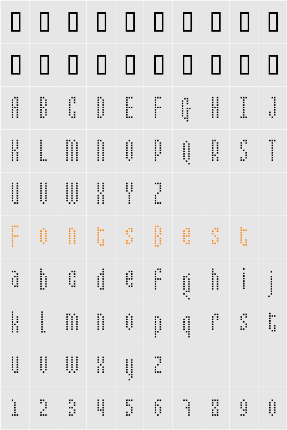 Mixelate II Character Map