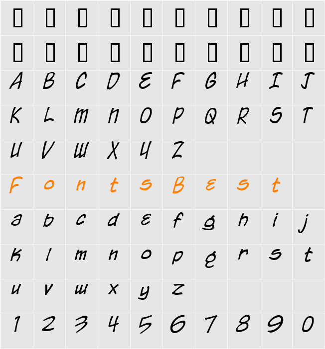 JI-Mincer Character Map