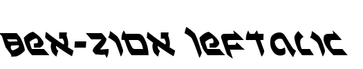 Ben-Zion Leftalic Font Image