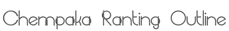 Chempaka Ranting Outline Font Image