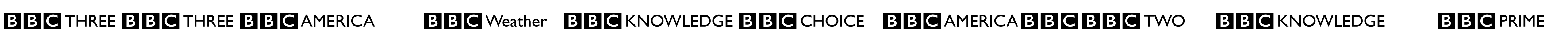 BBC Striped Channel Logos Font Image