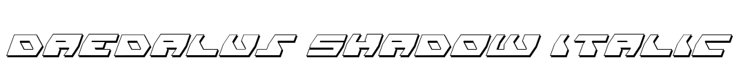 Daedalus Shadow Italic Font Image