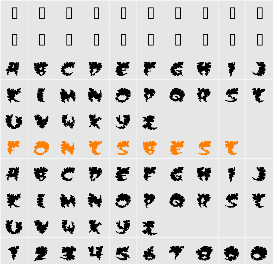 JI-Mouton Character Map