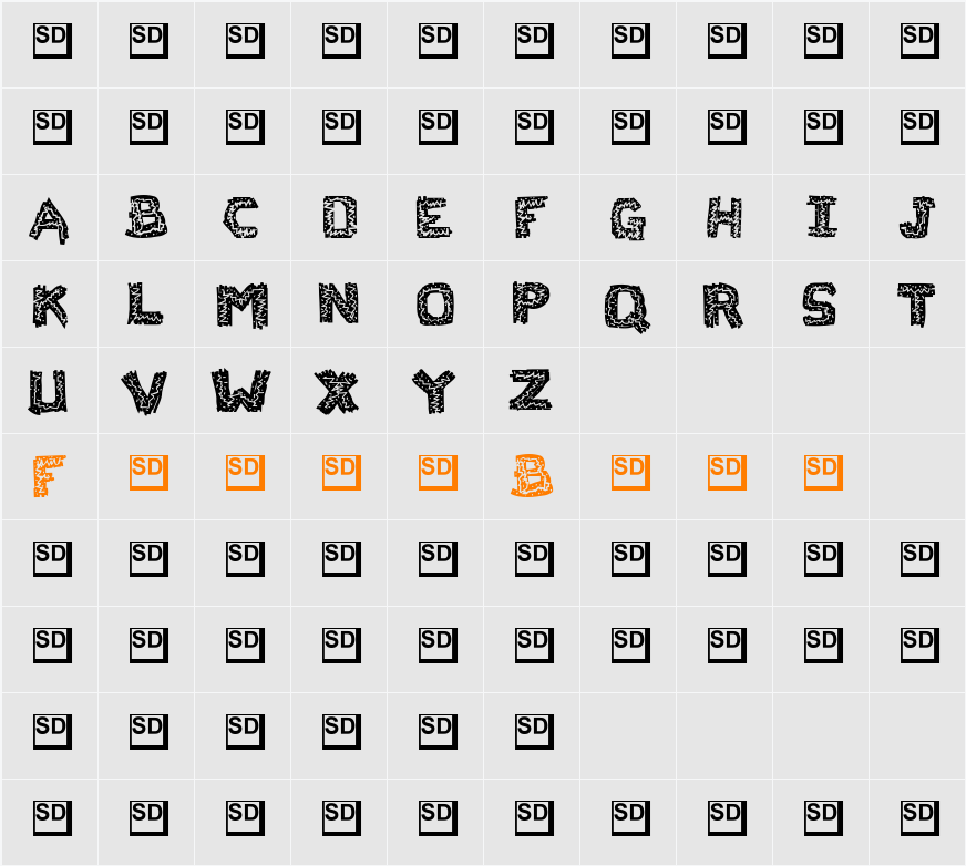 Flak Jacket Character Map