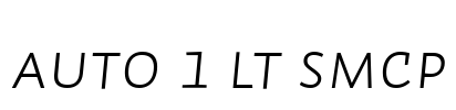 Auto 1 Lt SmCp Font Image