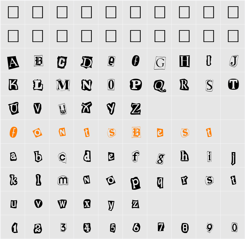 Cut-n-Paste Character Map