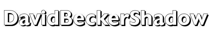 DavidBeckerShadow Font Image