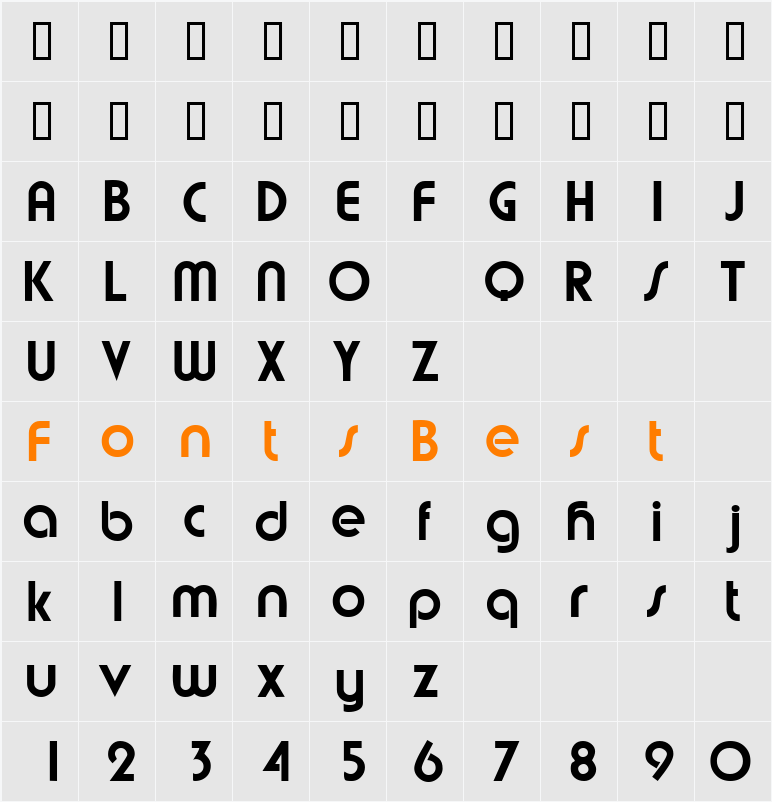 MumboDisplaySSK Character Map