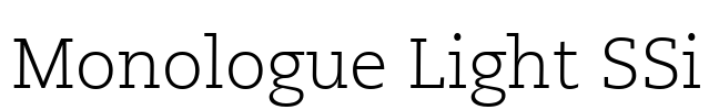 Monologue Light SSi Font Image