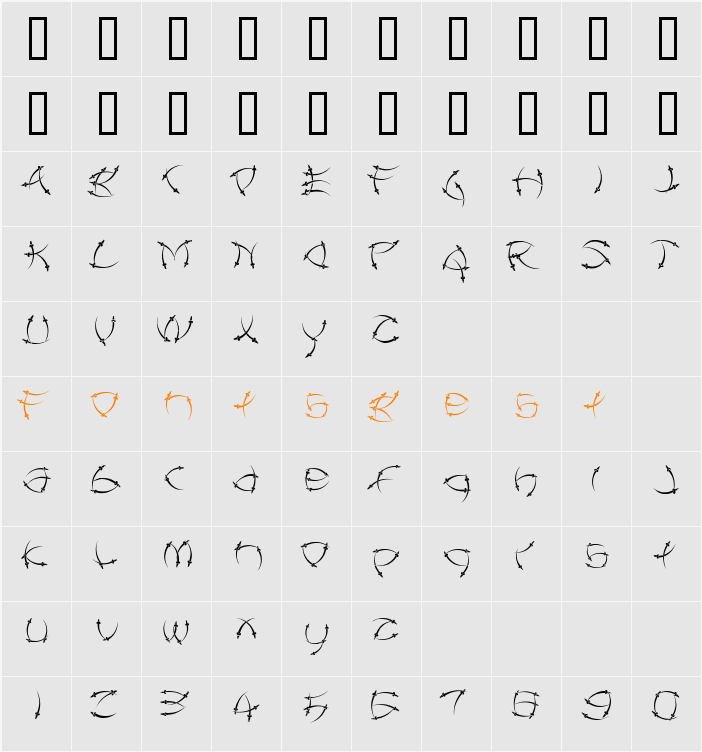 JI-Eolith Character Map