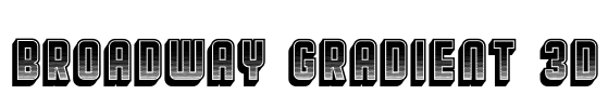 Broadway Gradient 3D Font Image